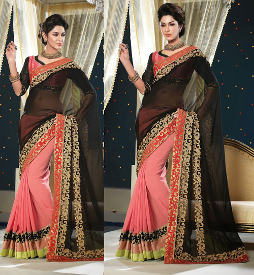 BEAUTIFULL GEORGETTE SAREE WITH ART SILK BLOUSE