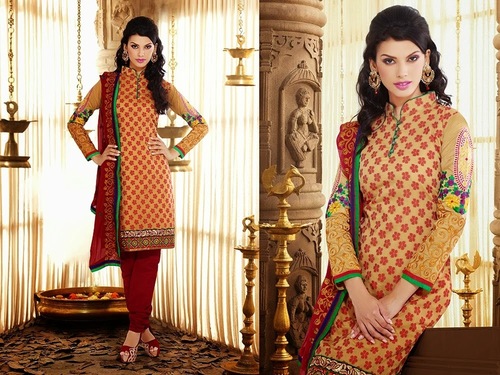 Latest Design Cotton Chanderi Salwar Suit
