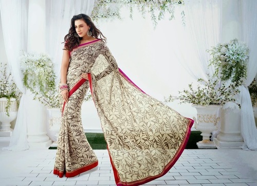 Latest Floral Print Saree