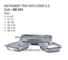 Instrument Tray With Cover S.S.