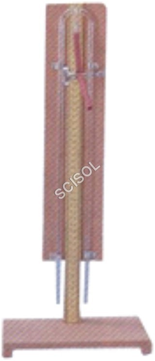 Hare`s Apparatus - Glass Three-Limbed Tube With Polished Wood Stand, 45 cm Scale | Density Comparison, Accurate Measurement, Durable Design