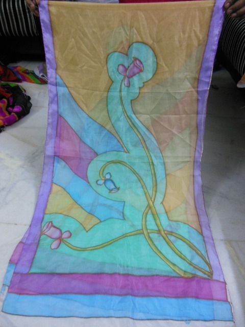 Hand Painted Silk Scarfs