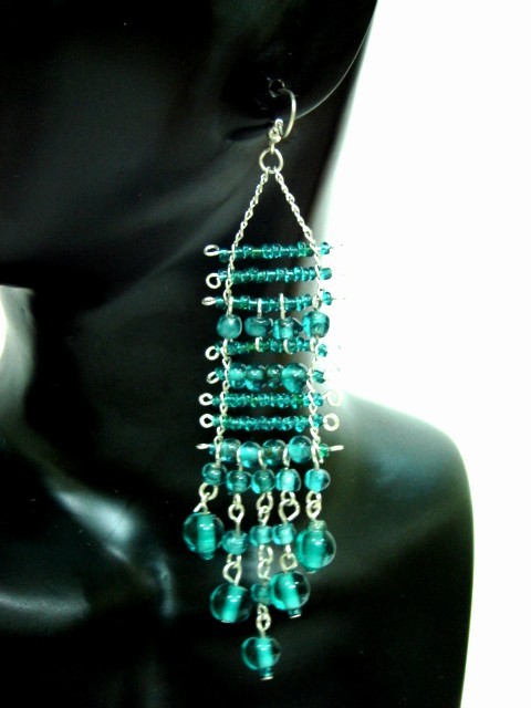 Silver Stone Ear Ring