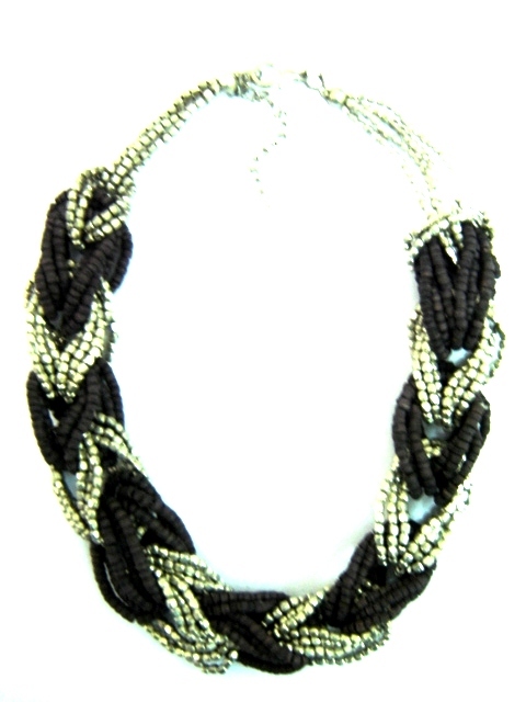 Criss Cross Bead Necklace