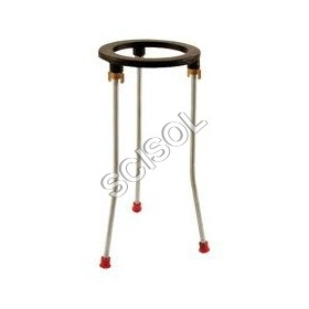 Tripod Stand - Cast Iron 4" Ring, Plated Detachable Legs | Stable Support, Easy Assembly, Classroom Use