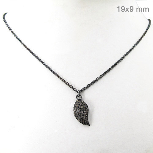 Sterling Silver Pave Diamond Pendant
