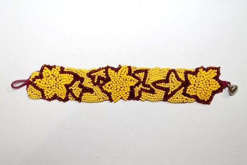 Bracelets - Textile, 8-10 Inches, Yellow | Handcrafted Design, Unique Pattern, Comfortable Fit, Tie Fastening