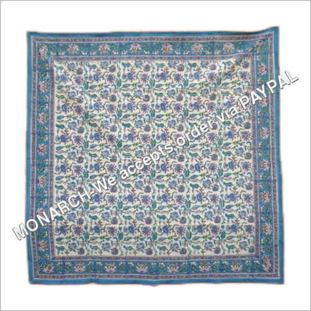 MUGHAL SQUARE BLUE TABLE CLOTH