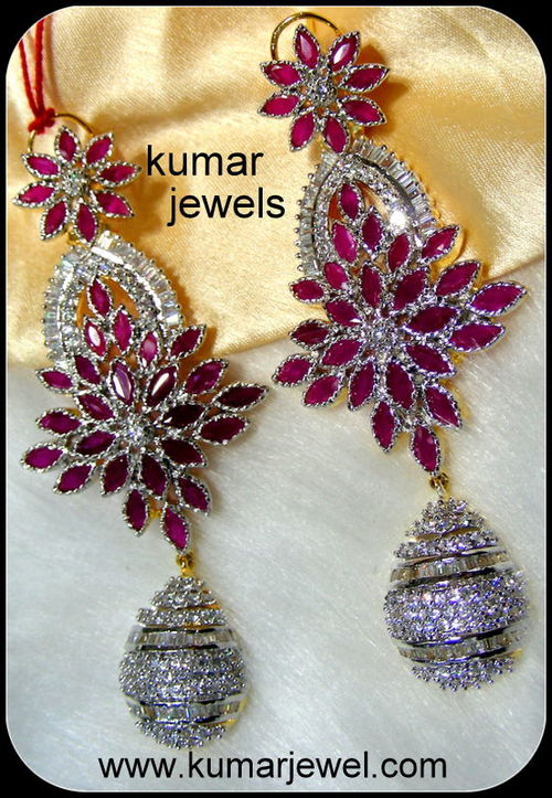 Ruby Stone Danglers.