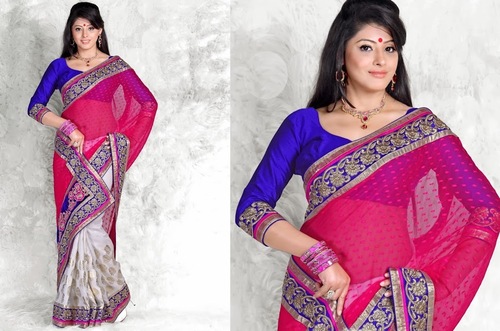 Chiffon And Art Silk Saree Blouse