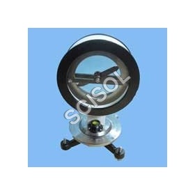Dip Circle - Aluminum/Brass, Tripod Stand, Cobalt Steel Needle | Hard Imported Axle Rolls, V-Clamp, Sensitive Spirit Level