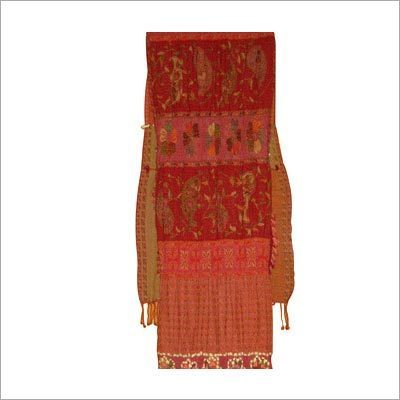Woollen Lycra Embroidery Stole
