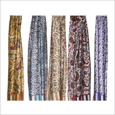 Silk Linen Kaani Print Stole