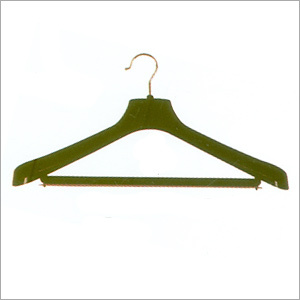 Coat Hangers - Plastic Body, 17x12 Inches, Dark Green, Metal Hook | Durable, Lightweight, Stylish, Strong, Attractive