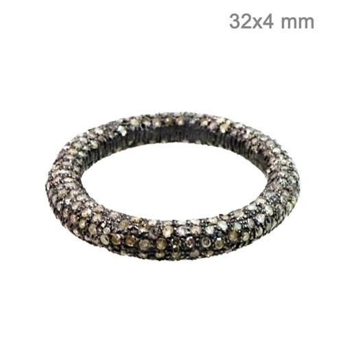 Sterling Silver Pave Diamond Finding