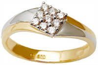  Multi Oval Shape Diamond Stone Gold Ring Diamond Clarity: Fl