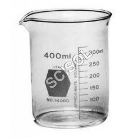 Beakers - Borosilicate Glass 400ml 100mm Diameter, Graduated, Autoclavable, Durable, Versatile, Easy Pouring