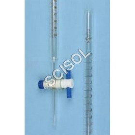Burettes - Borosilicate Glass, 25-50mL, Clear, 500-700mm | Precise Dispensing, PTFE Stopcock, 0.1mL Graduation, Accurate Measurement
