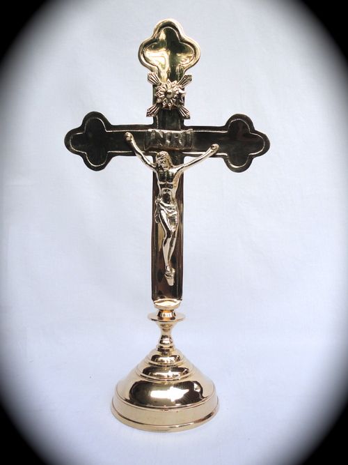 Brass Jesus Cross
