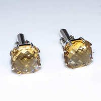 Sterling Golden Cufflink