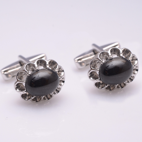 925 Sterling silver Black Star Gemstone Designer Cufflinks