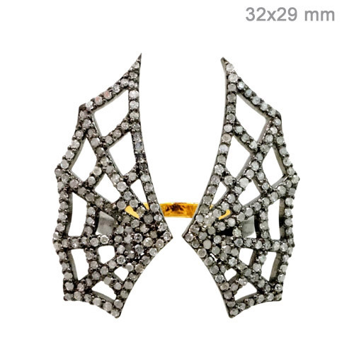 Gold Pave Diamond Ring Jewelry