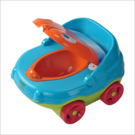 Potty Trainer Seat (Mm P 2368) - Plastic, 15x12x10 Inches, Blue, Green, Orange | Easy Clean, Comfortable Seat, Stable Base