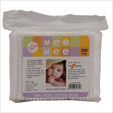 100% Pure Cotton Buds ( Safety Tips 200Pcs)(Mm 3839)