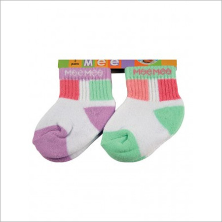 Baby Socks (2 Pcs Pack)(Mm 3706 C) - Cotton Blend, 0-12 Months, Green | Soft, Comfortable, Stretchy, Breathable
