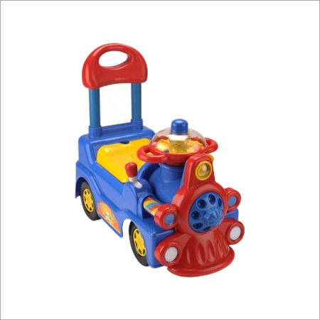 Little Train Ride On(Mm 1707) - Durable Plastic, Blue, Music & Lights | Storage, Motor Skill Development, Indoor/Outdoor Ride-On
