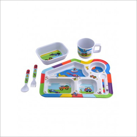 Little Foodies Set - Plastic, Baby-Sized, Multicolor | Durable, Non-Toxic, 5 Pieces, Promotes Independent Eating