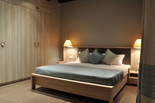 Bed Room Set - Wood King Size Beige Matte Finish | Elegant Design Durable Materials Ample Storage Easy Assembly
