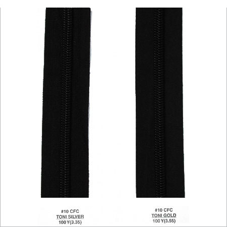 Toni Zip - Metal Zipper, Various Sizes, Black | Durable, Rustproof, Easy Sewing, Smooth Finish