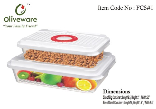 Set of 2 Food Storage Containers
