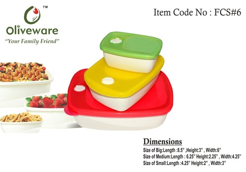 Food Storage Containers (Set of 3)