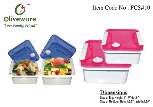 Set of 2 Food Storage Containers