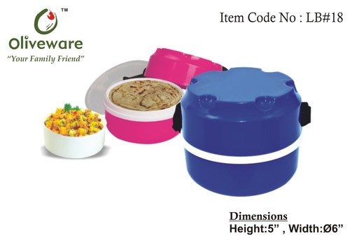 Lunch box with two compartments