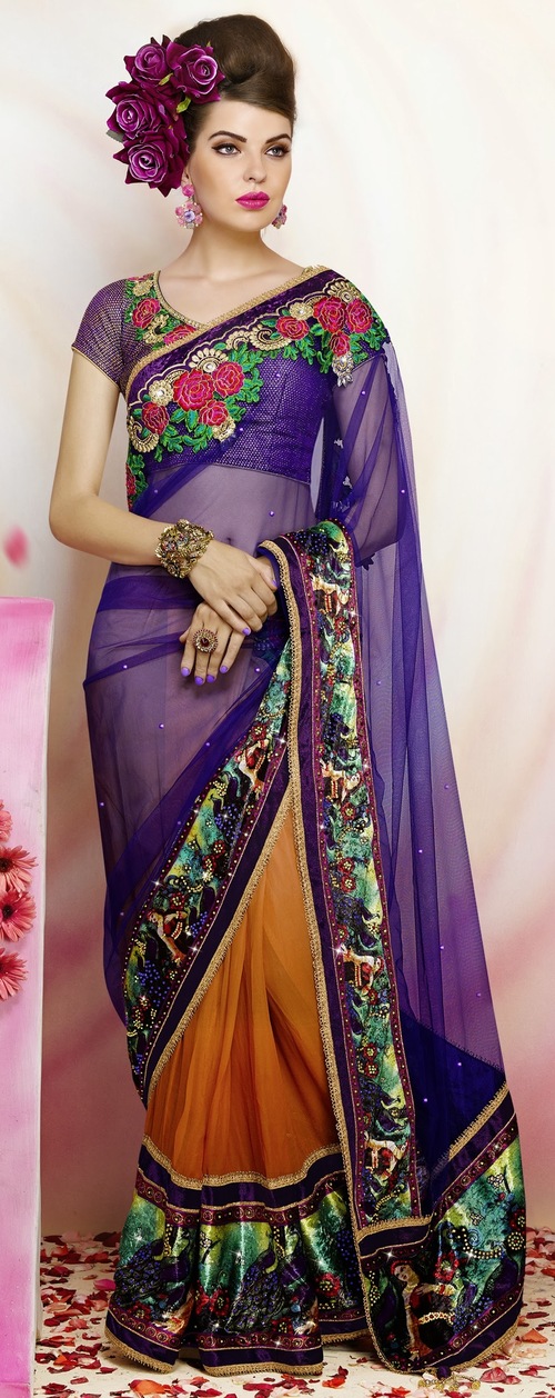 Bridal printed Sarees