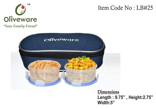 Lunch box with two containers