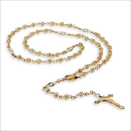 Gold Plated Rosary Necklace