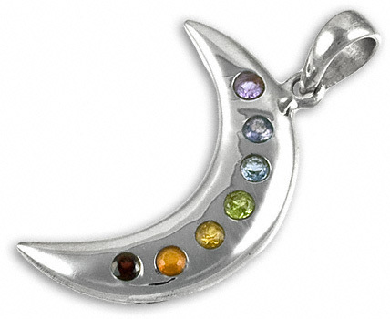 925 Sterling Silver Chakra Gemstone Pendant