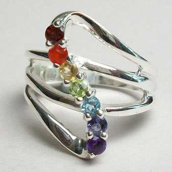 Chakra Natural Stone Ring