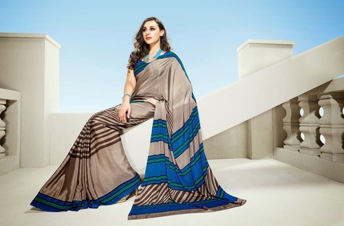 Printed Crepe Sarees Online