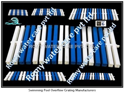 Swimming Pool Gratings - PVC, Variable Dimensions, Blue | Corrosion Resistant, Load Bearing 150kg, Easy Installation