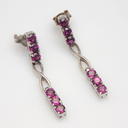 925 Sterling Silver Garnet Gemstone Earring