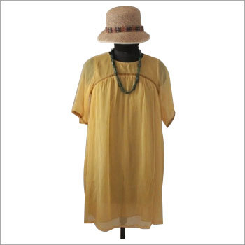 Western Women Wear Yellow Tunic - Soft Fabric, Round Neckline, Short Sleeve | Stylish, Comfortable, Versatile, Skin Friendly