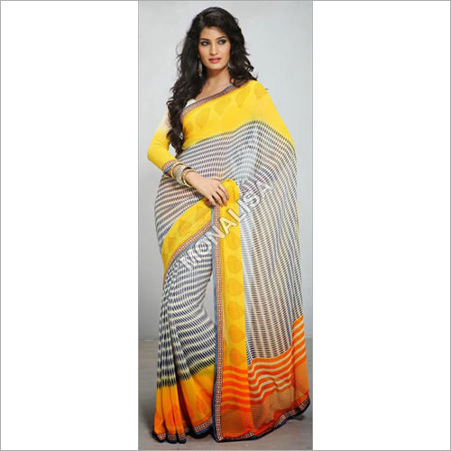 Print Patti Sarees