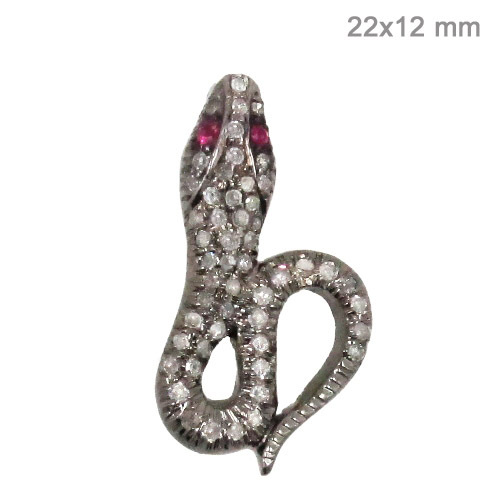 Sterling Silver Diamond Ruby Pendant