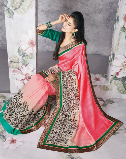 PINK ART SILK SAREE
