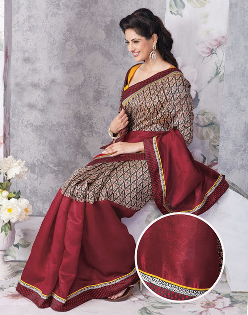 Art Silk Print Sarees